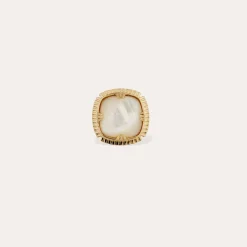 Bague Arty - Nacre Blanche