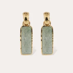 Boucles d'oreilles Aura grand modèle - Amazonite