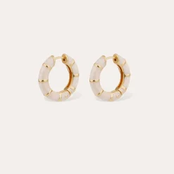 Boucles d'oreilles Bambou mini émail