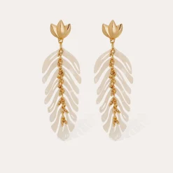 Boucles d'oreilles Cavallo acétate - Ivoire