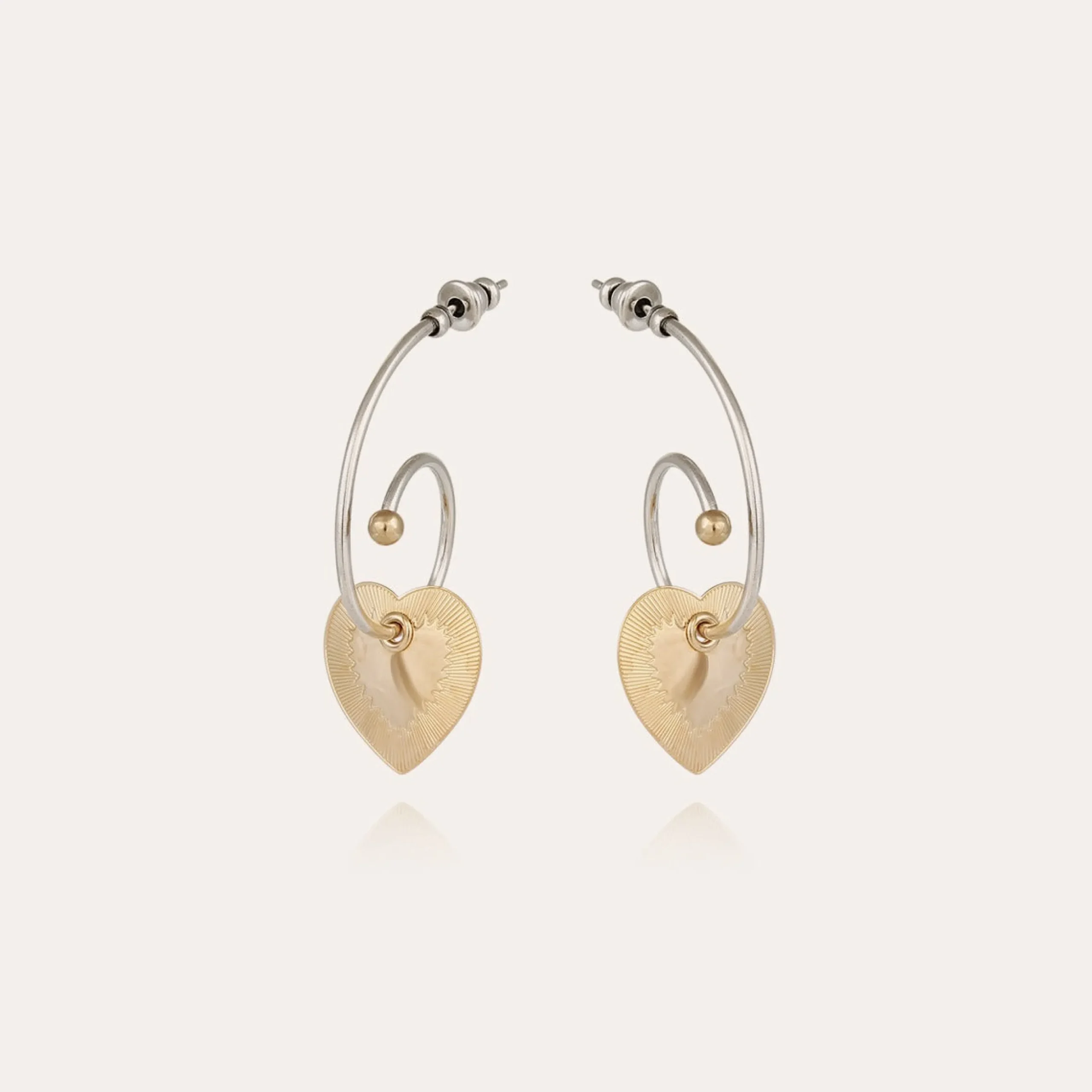 Boucles d'oreilles Céline Love mini bicolore