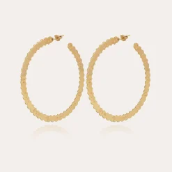 Boucles d'oreilles créoles Bolduc grand modèle