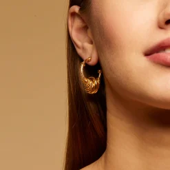 Boucles d'oreilles créoles Maranzana petit modèle