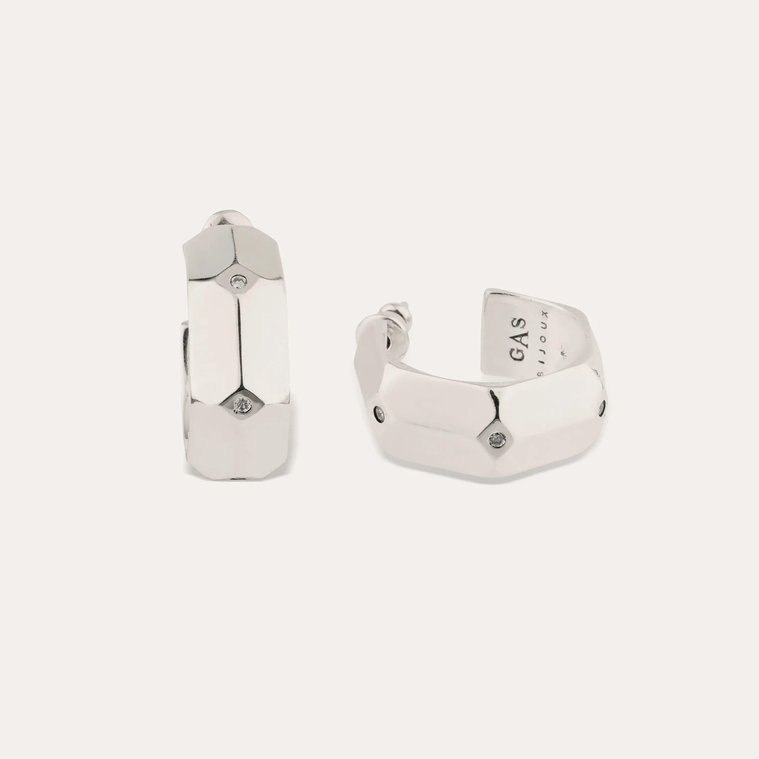 Boucles d'oreilles créoles Mila strass