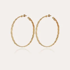 Boucles d'oreilles créoles Tresse moyen modèle