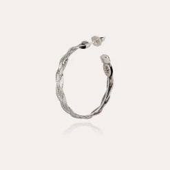 Boucles d'oreilles créoles Tresse petit modèle