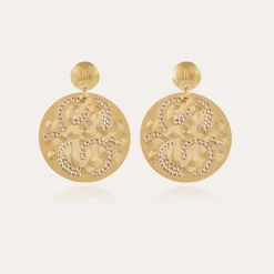 Boucles d'oreilles Diva strass grand modèle