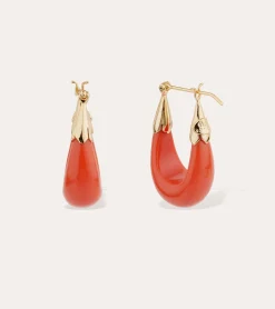 Boucles d'oreilles Ecume petit modèle - Corail