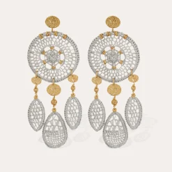 Boucles d'oreilles Fanfaria raphia