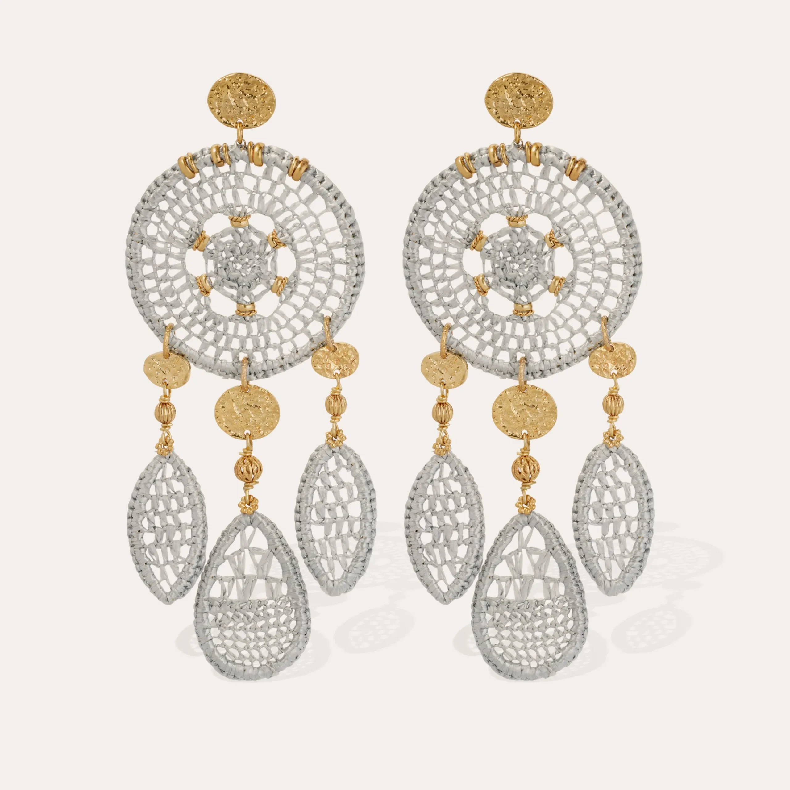 Boucles d'oreilles Fanfaria raphia