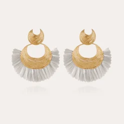 Boucles d'oreilles Luna Wave raphia