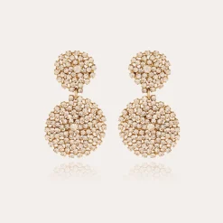 Boucles d'oreilles Onde Lucky strass petit modèle
