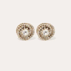 Boucles d'oreilles puce Atika strass