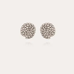 Boucles d'oreilles puces Onde Gourmette