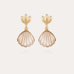 Boucles d'oreilles Sanibel - Nacre blanche