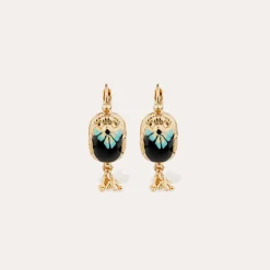 Boucles d'oreilles Scaramouche émail