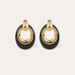 Boucles d'oreilles Selva petit modèle - Noir