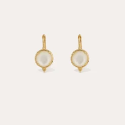 Boucles d'oreilles Serti nacre - Nacre blanche