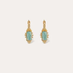 Boucles d'oreilles Serti Talisman - Amazonite