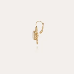 Boucles d'oreilles Serti Talisman - Nacre blanche