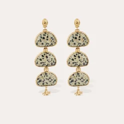 Boucles d'oreilles Silenza - Jaspe Dalmatien