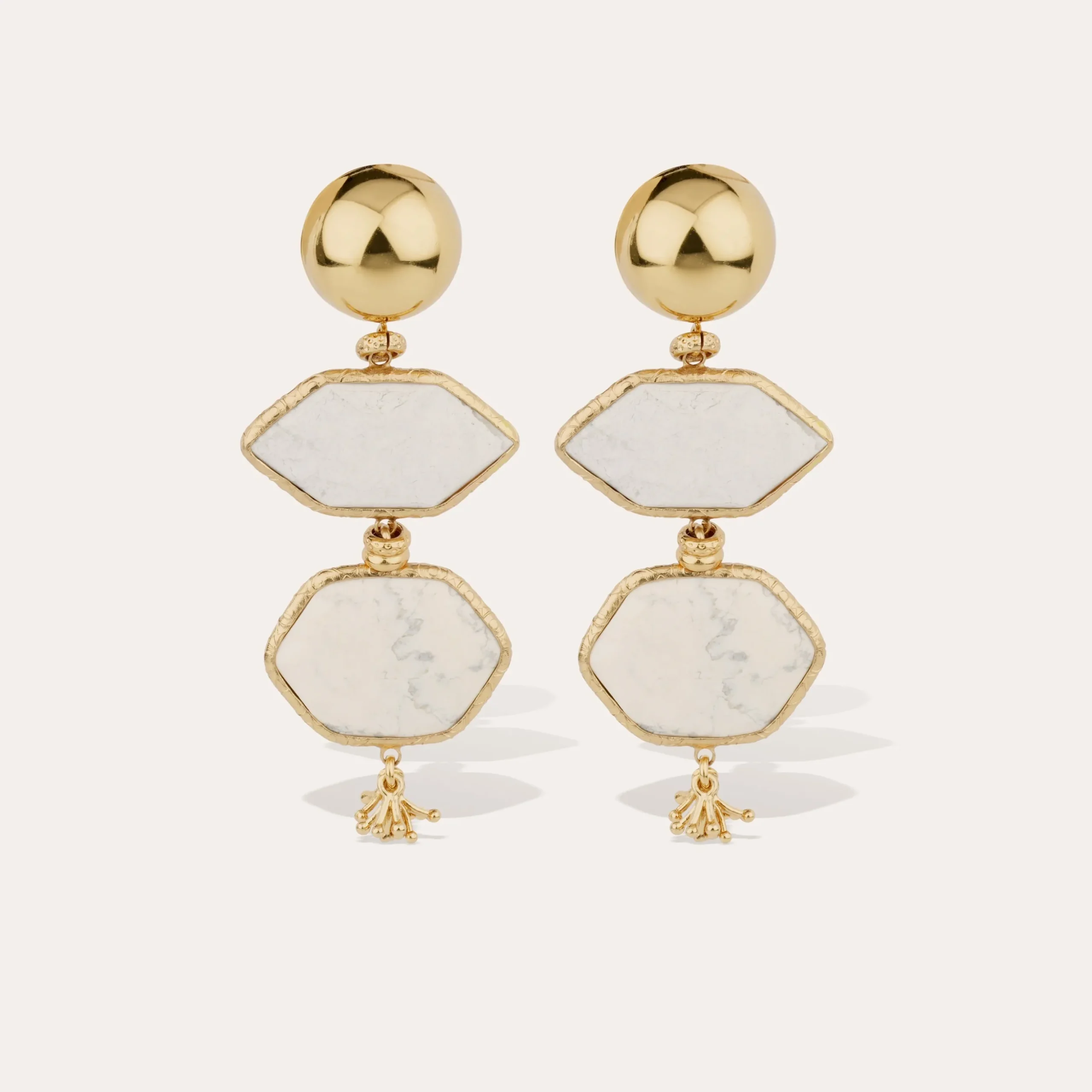 Boucles d'oreilles Silenza - Opale blanche