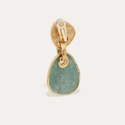 Boucles d'oreilles Silia grand modèle - Cornaline & Amazonite
