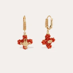 Boucles d'oreilles Tao Croix perles