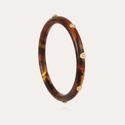 Bracelet Caftan acétate - Marron