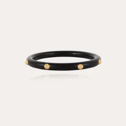 Bracelet Caftan acétate - Noir