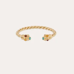 Bracelet jonc Amarante Torsade - Turquoise
