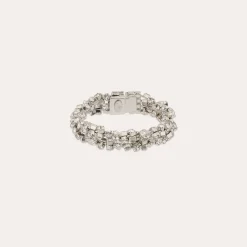 Bracelet Trevise double finition rhodium