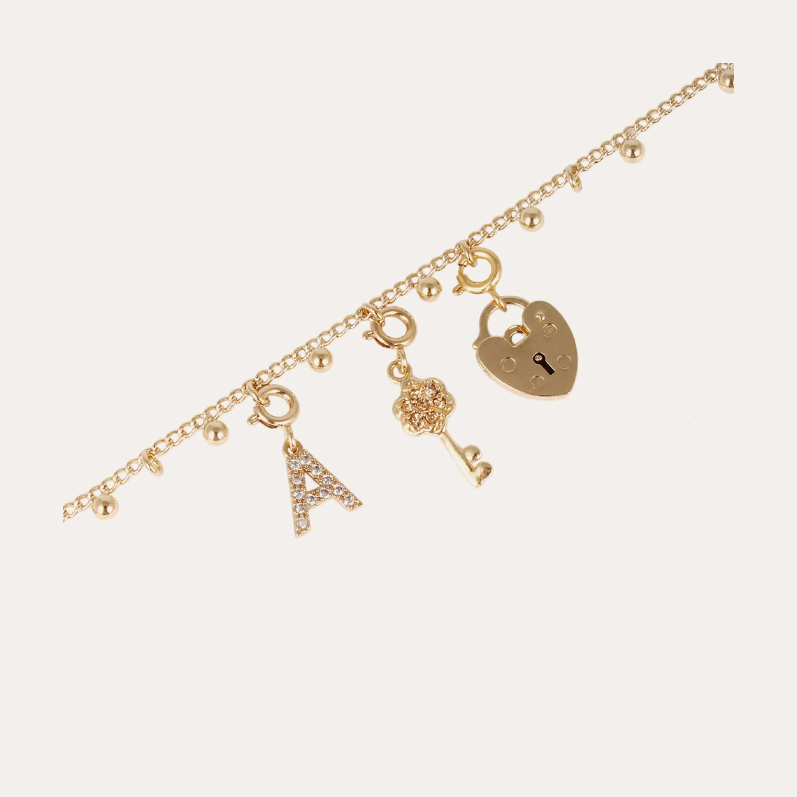 Charms pendentif lettre B strass