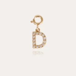 Charms pendentif lettre D strass