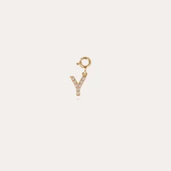 Charms pendentif Lettre Y strass