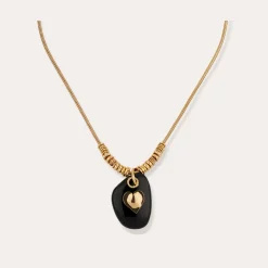 Collier Galet - Onyx Noir