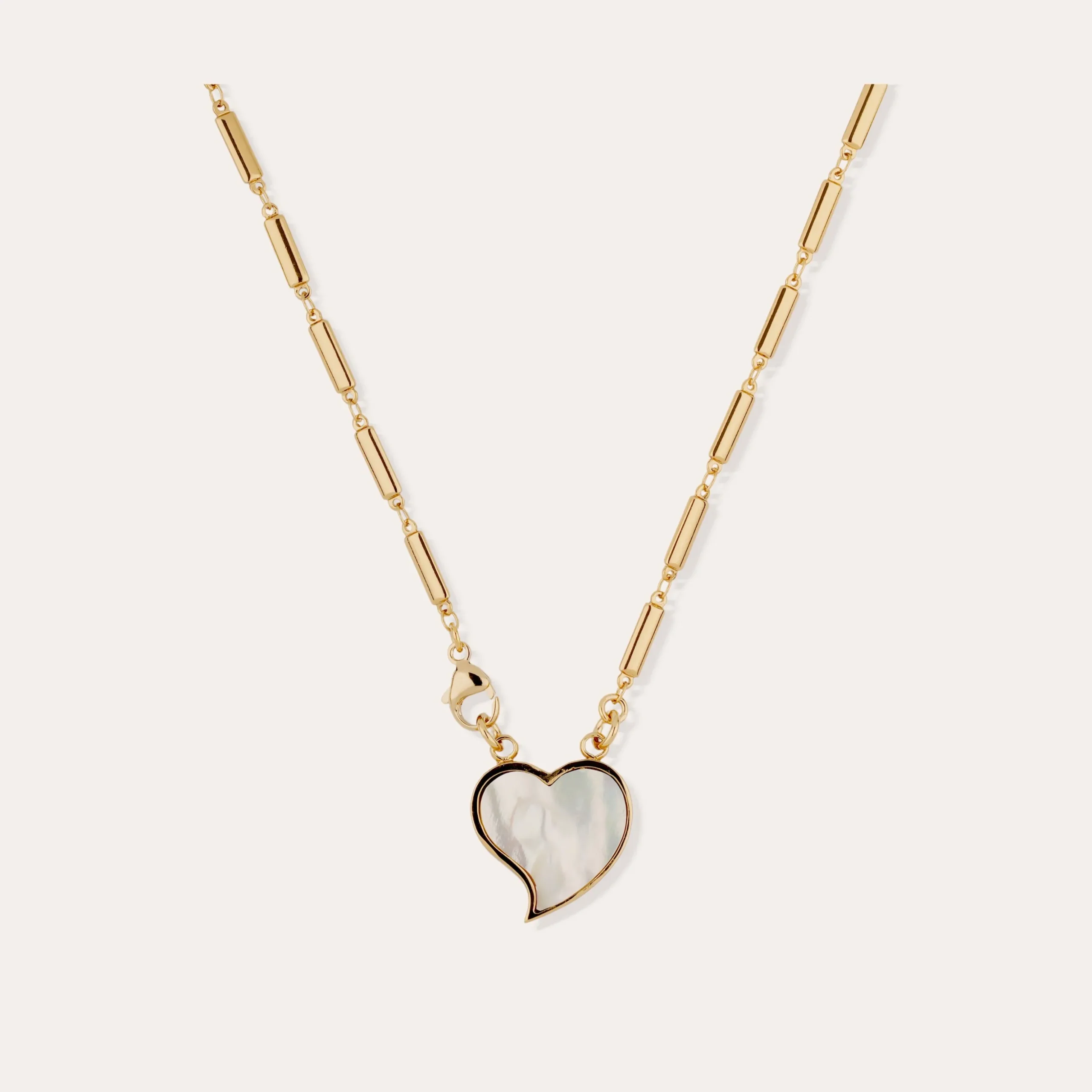 Collier Mirage Coeur petit modèle - Nacre blanche