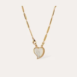 Collier Mirage Coeur petit modèle - Nacre blanche