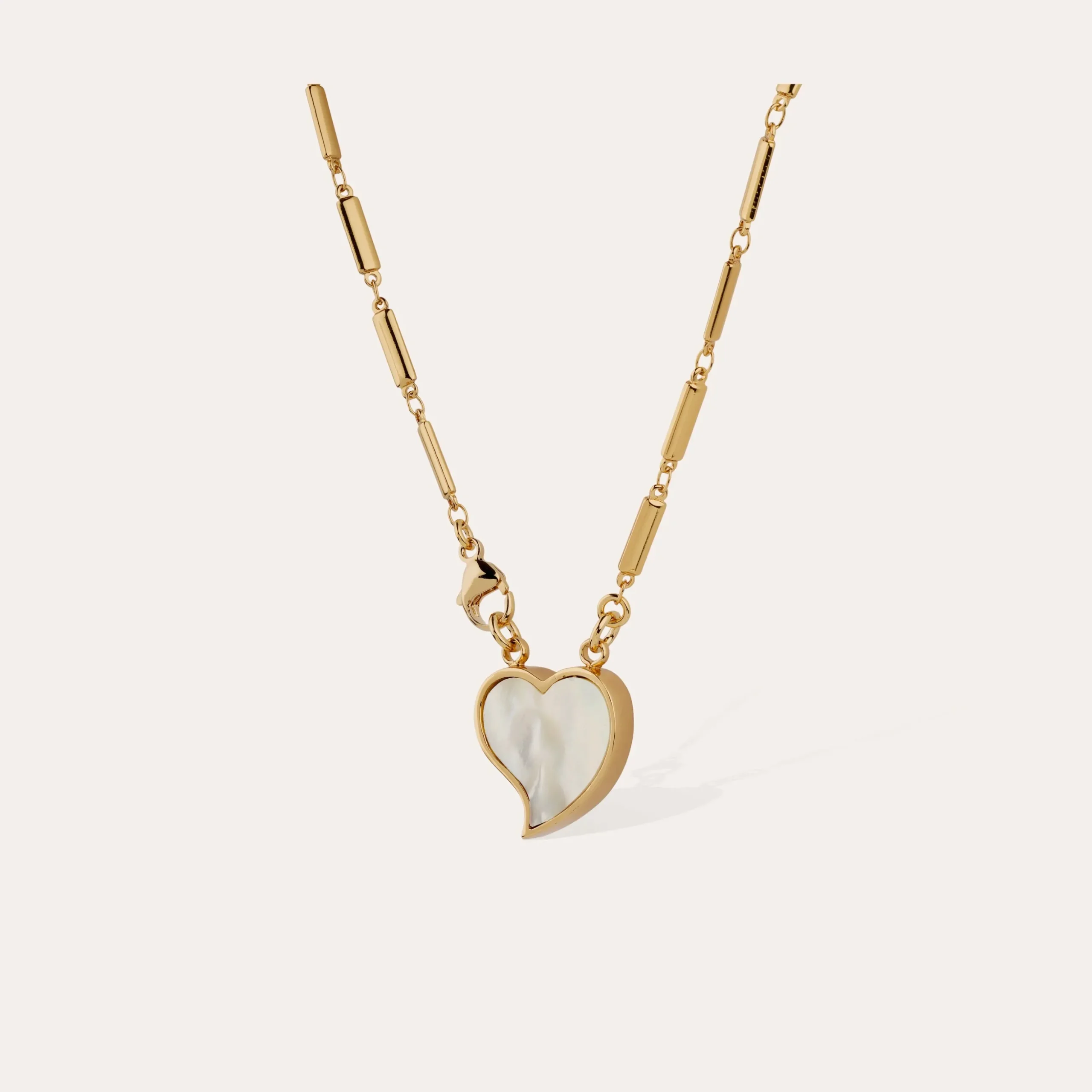 Collier Mirage Coeur petit modèle - Nacre blanche
