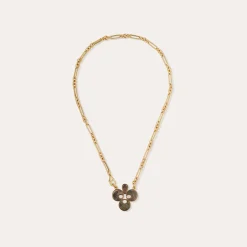 Collier Mirage Trèfle - Nacre grise