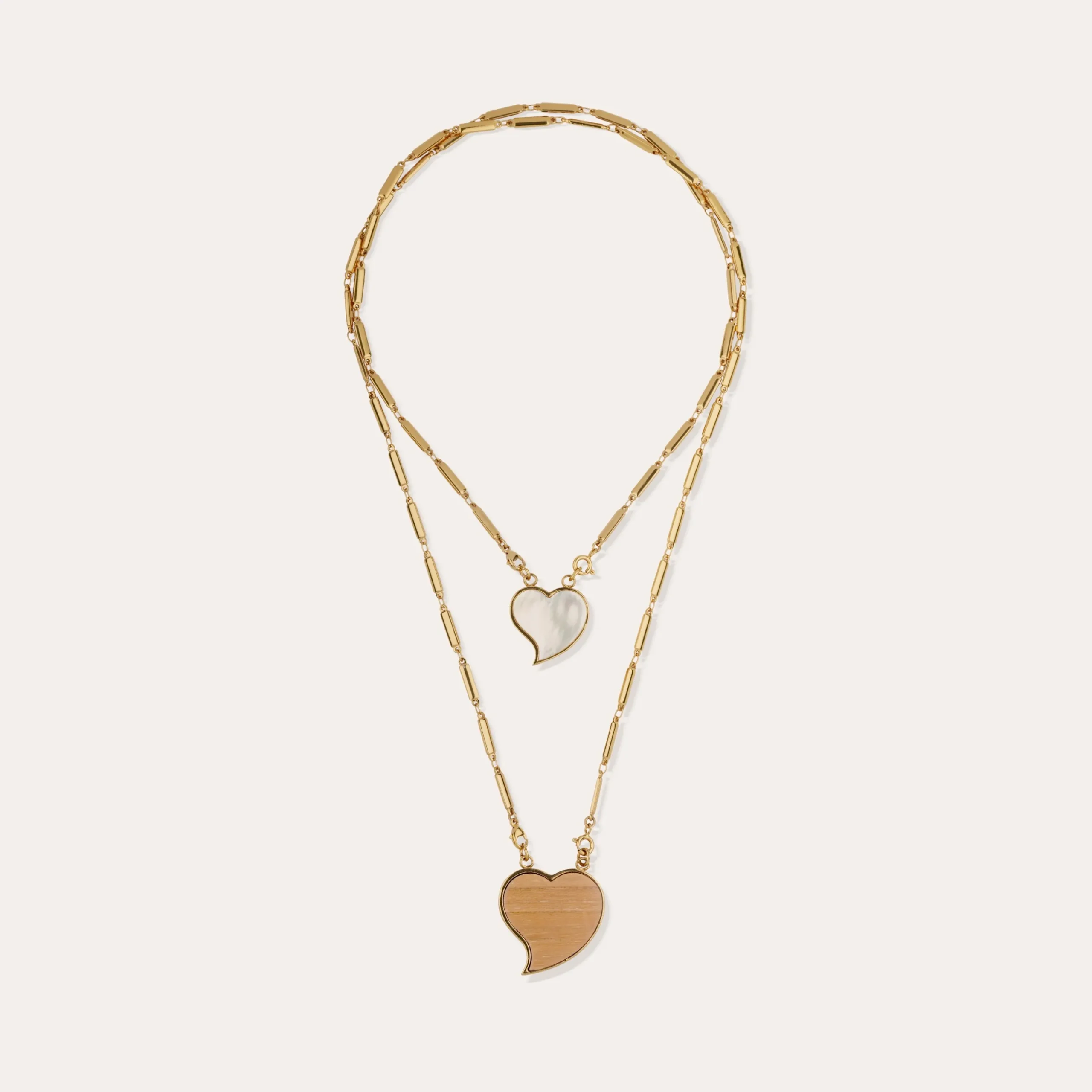 Collier Scapulaire Mirage - Bois & Nacre Blanche