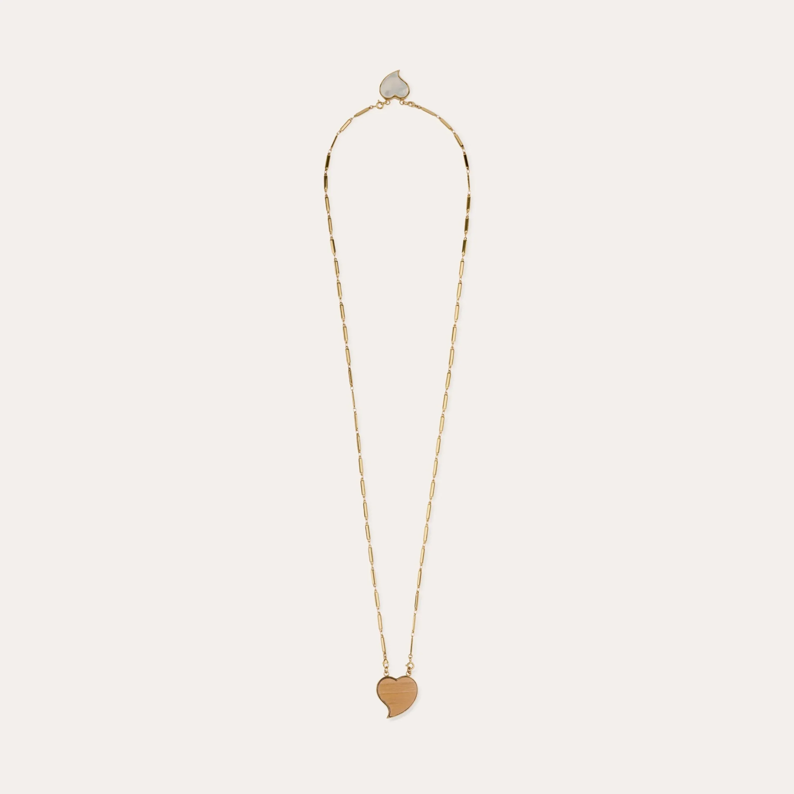 Collier Scapulaire Mirage - Bois & Nacre Blanche