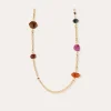 Sautoir Silene - Cornaline & Agate Verte